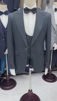 ST Cassy High Quality Men's Suit Slim Fit Male Groom Wedding Blazers Party Dress  Suit Business Office three-piece