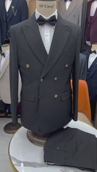 ST Cassy light brown Elegant Man Suit 2 Pcs Set Modern Wedding Party Suits for Men Stylish high quality Business office suit